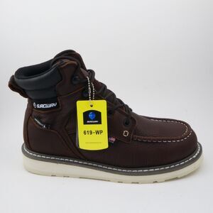 SUREWAY 6" Heavy Duty Soft Toe Full Grain Leather Work Boots Brown Men's US: 10